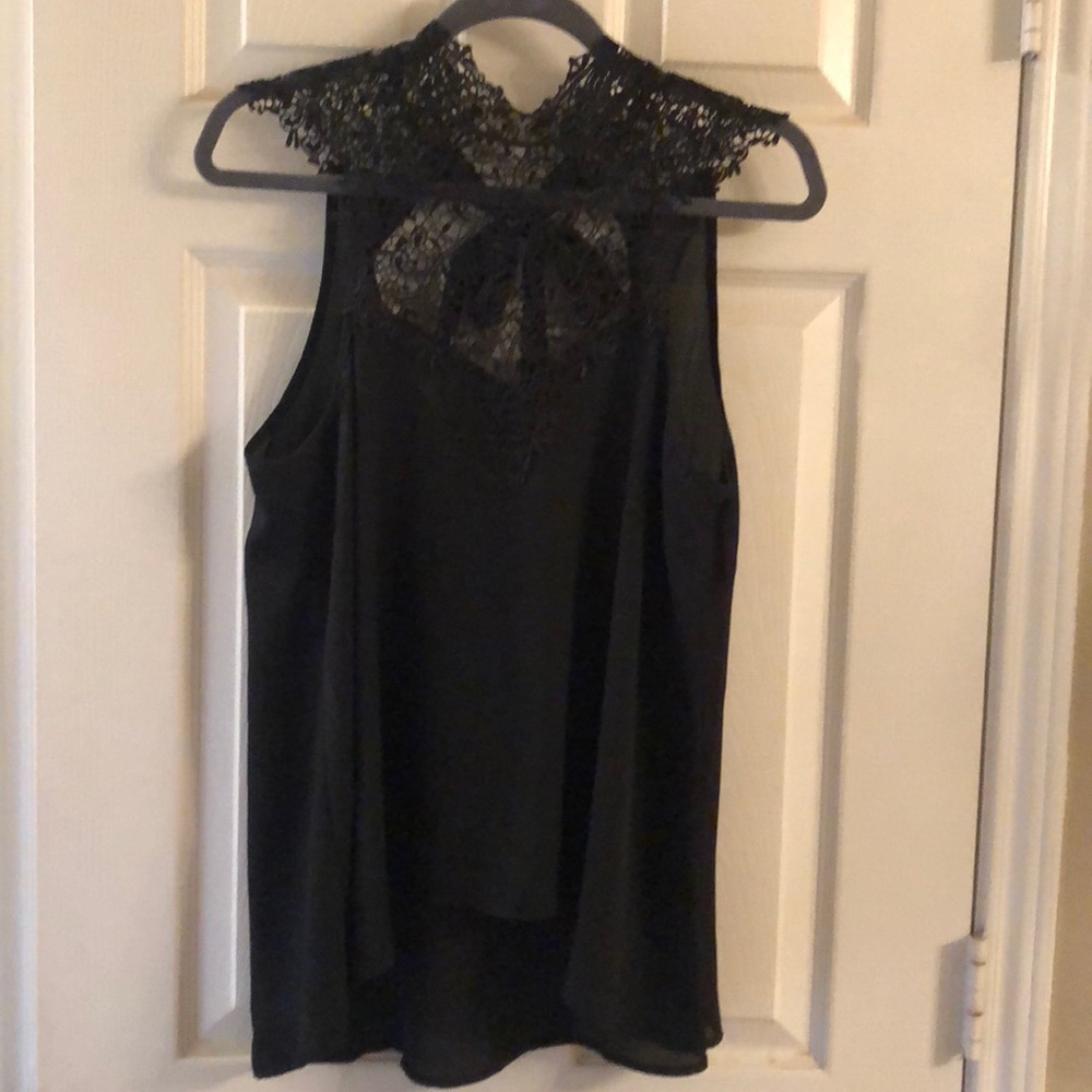 Black high neck blouse